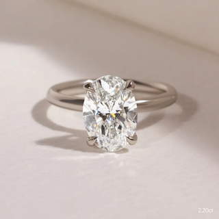 2.0 CT- 2.20 CT Oval Moissanite Solitaire Engagement Ring