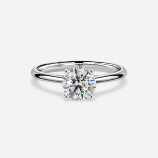 1.0 CT - 2.0 CT Round Moissanite Solitaire Engagement Ring