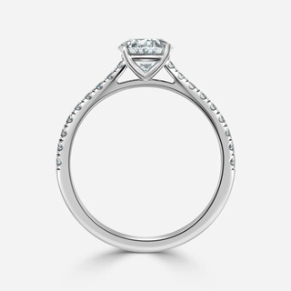 1.0 CT Oval Cut Moissanite Pave Bridal Ring Set