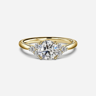 1.84 CT Round Moissanite Cluster Engagement Ring