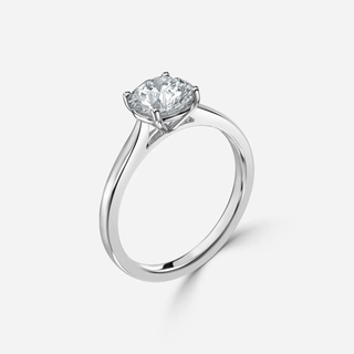 2.0 CT Round Moissanite Solitaire Engagement Ring