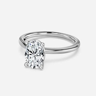 2.0 CT- 2.20 CT Oval Moissanite Solitaire Engagement Ring