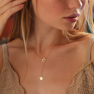 Minimalist Star Lariat Necklace for Her