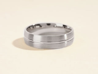 Brushed and Shinny Men's Wedding Band