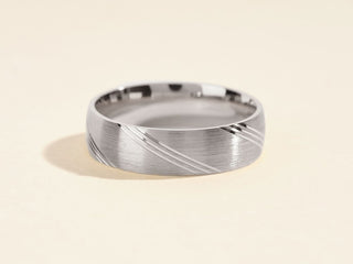 Men's Wedding Band with Diagonal