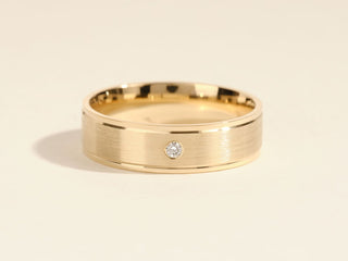 0.05 CT Men's Flush Set Diamond Wedding Band