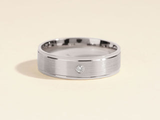 0.05 CT Men's Flush Set Diamond Wedding Band