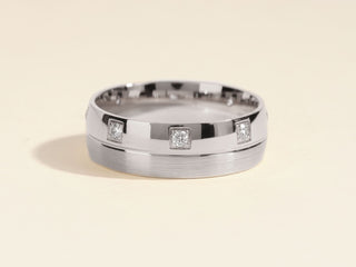 0.25 CT Men's Channel Setting Diamond Wedding Band