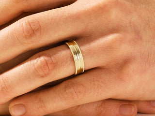 Milgrain Edge Plain man's wedding band