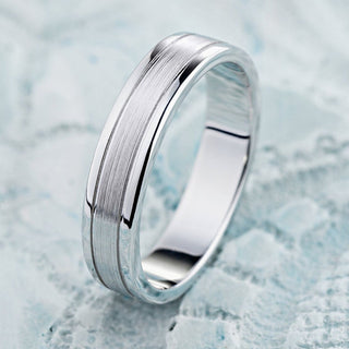 Matte Brushed Finish Men's Wedding Band