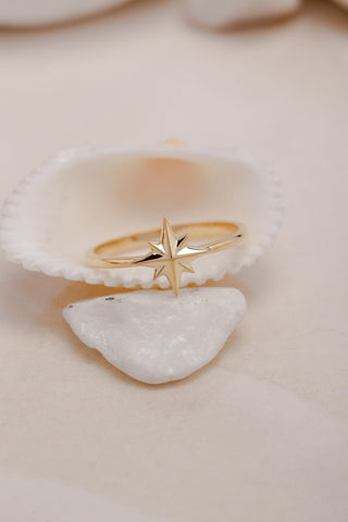 Solid Plain Gold Starburst Wedding Band