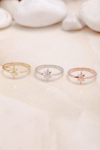 Solid Plain Gold Starburst Wedding Band