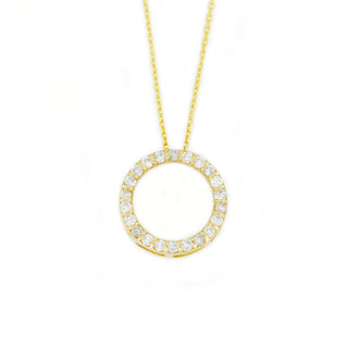 Moissanite Open Circle Necklace for Women