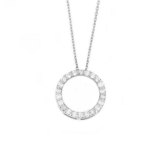 Moissanite Open Circle Necklace for Women