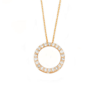 Moissanite Open Circle Necklace for Women