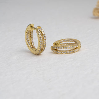 0.50 TCW Round Moissanite Hoop Earrings for Women