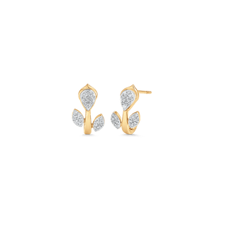 0.24 TCW Round Moissanite Diamond Huggie Earrings