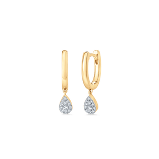 Moissanite Diamond Drop Huggie Earrings