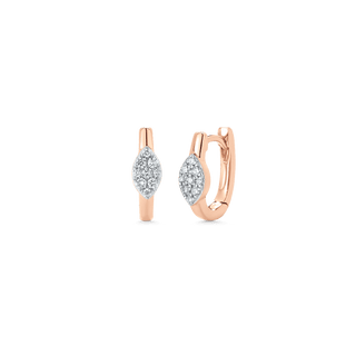 0.17 TCW Round Moissanite Diamond Huggie Earrings