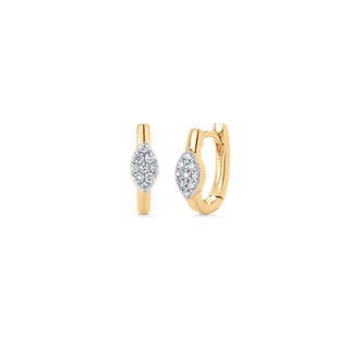 0.17 TCW Round Moissanite Diamond Huggie Earrings